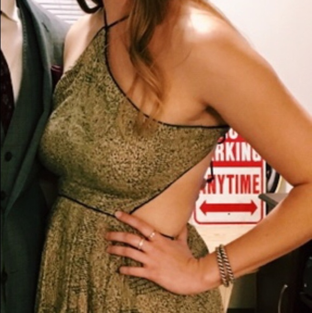 Animal print maxi dress
